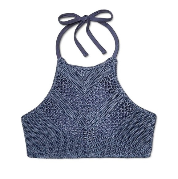 Crochet High Neck Bikini Top - Picture 2 of 7